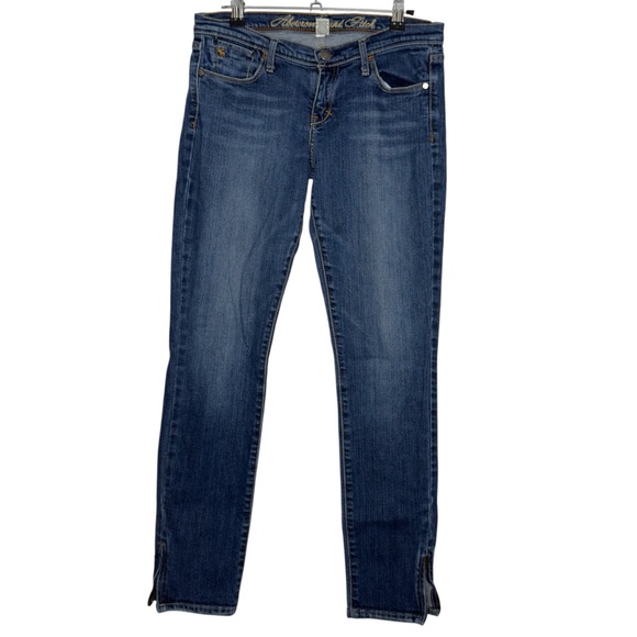 Abercrombie & Fitch Denim - Abercrombie and Fitch Y2K Jeans Skinny Zipper Leg Low Rise Medium‎ Wash Size 4
